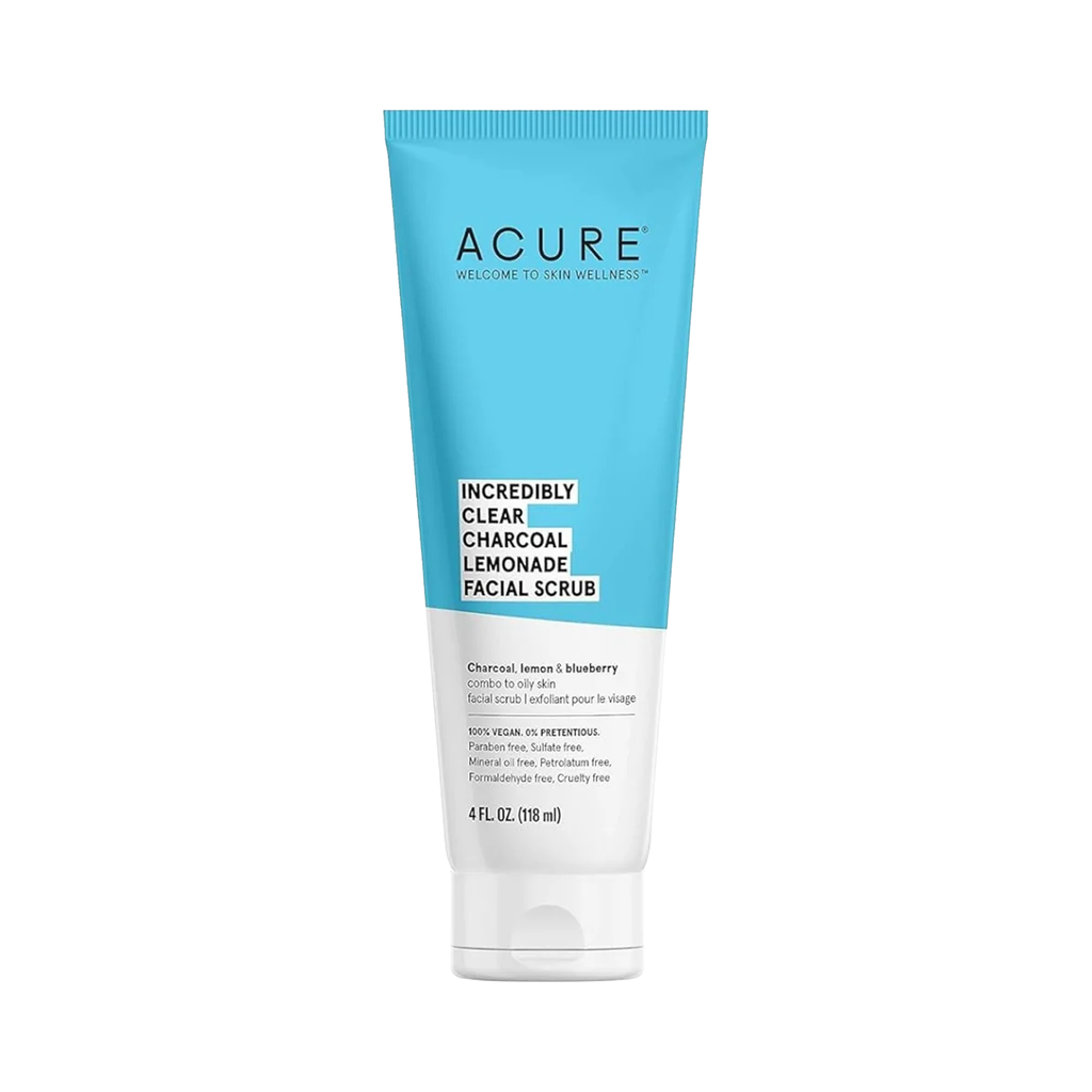 Acure – Incredibly Clear Charcoal Lemonade Facial Scrub (118 ml)