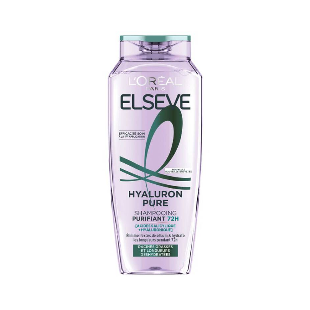 Elseve Hyaluron Pure Shampooing Purifiant enrichi en Acides Salicylique et Hyaluronique