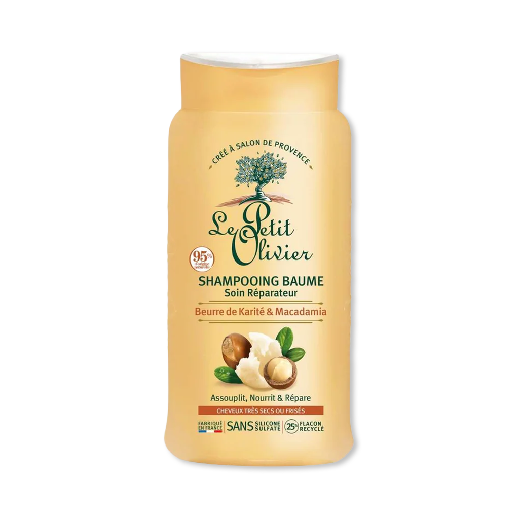 Le Petit Olivier – Shampooing Baume Soin Réparateur Karité & Macadamia (250 ml)