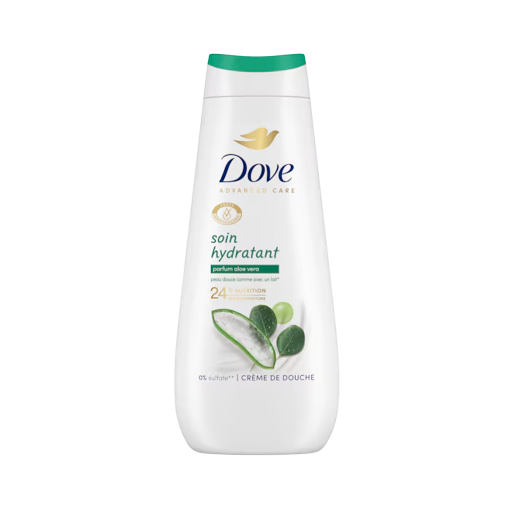 Dove Advanced Care Crème de Douche Soin Hydratant Parfum Aloe Vera 400ml