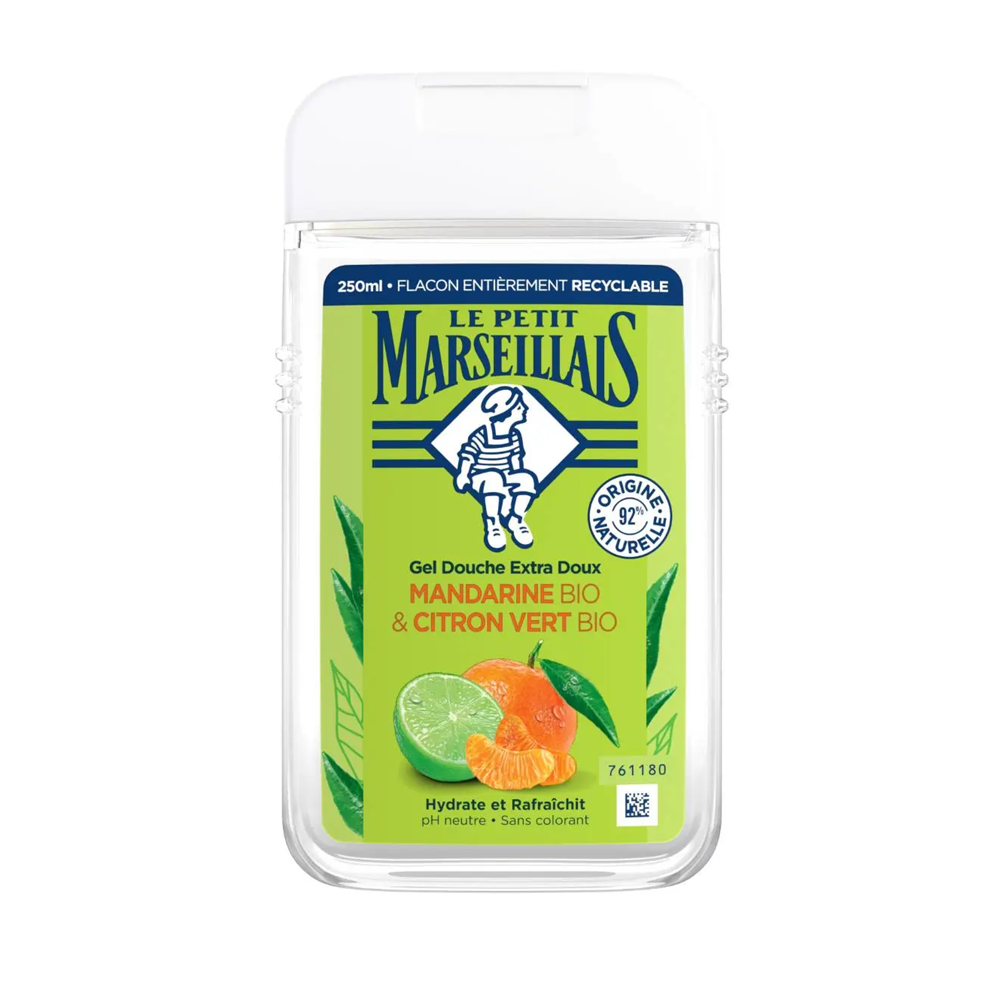 Le Petit Marseillais Gel Douche Extra Doux Mandarine Bio & Citron Vert Bio – 250ml