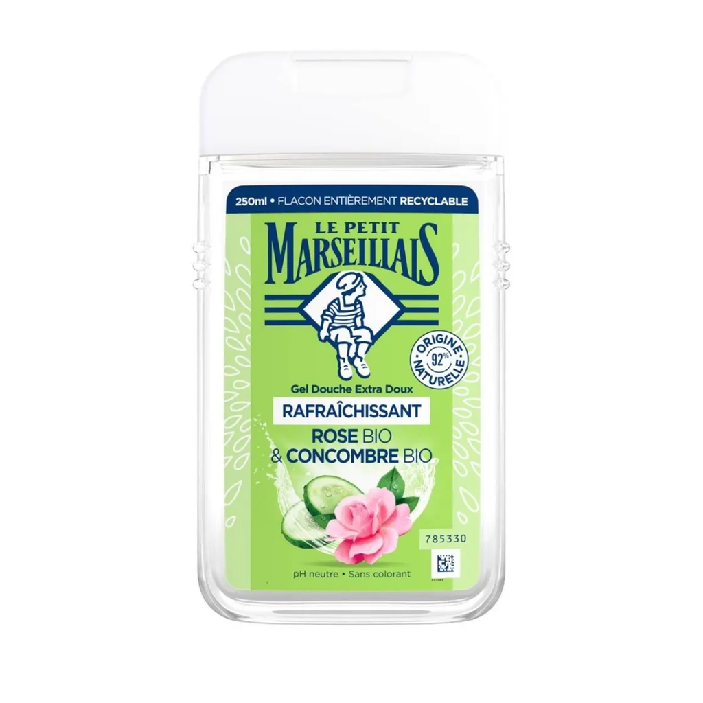 Le Petit Marseillais Gel Douche Extra Doux Rafraîchissant Rose BIO & Concombre BIO – 250ml