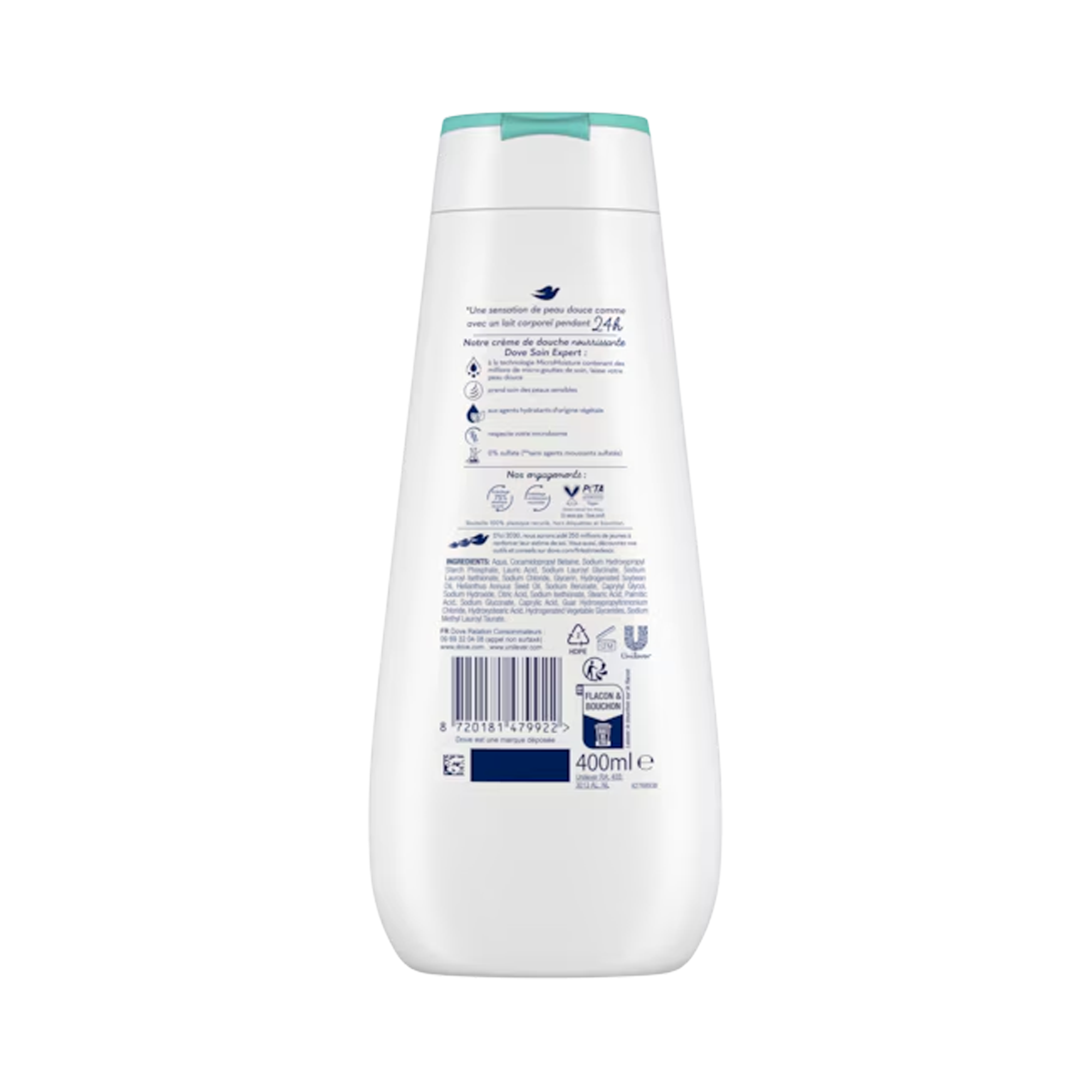 Dove Advanced Care Crème de Douche Hypoallergénique 400ml