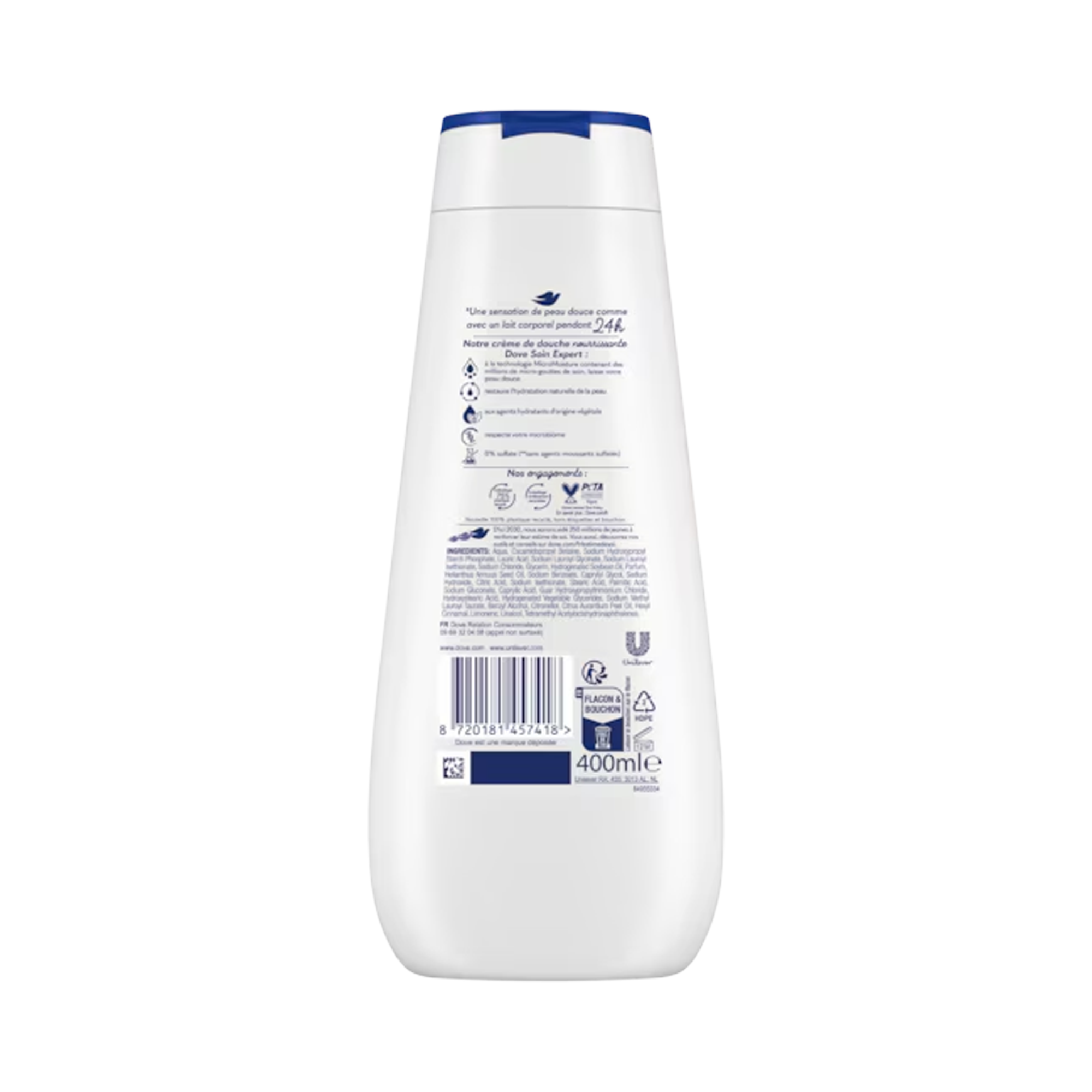 Dove Advanced Care Crème de Douche Nutrition Intense 400ml