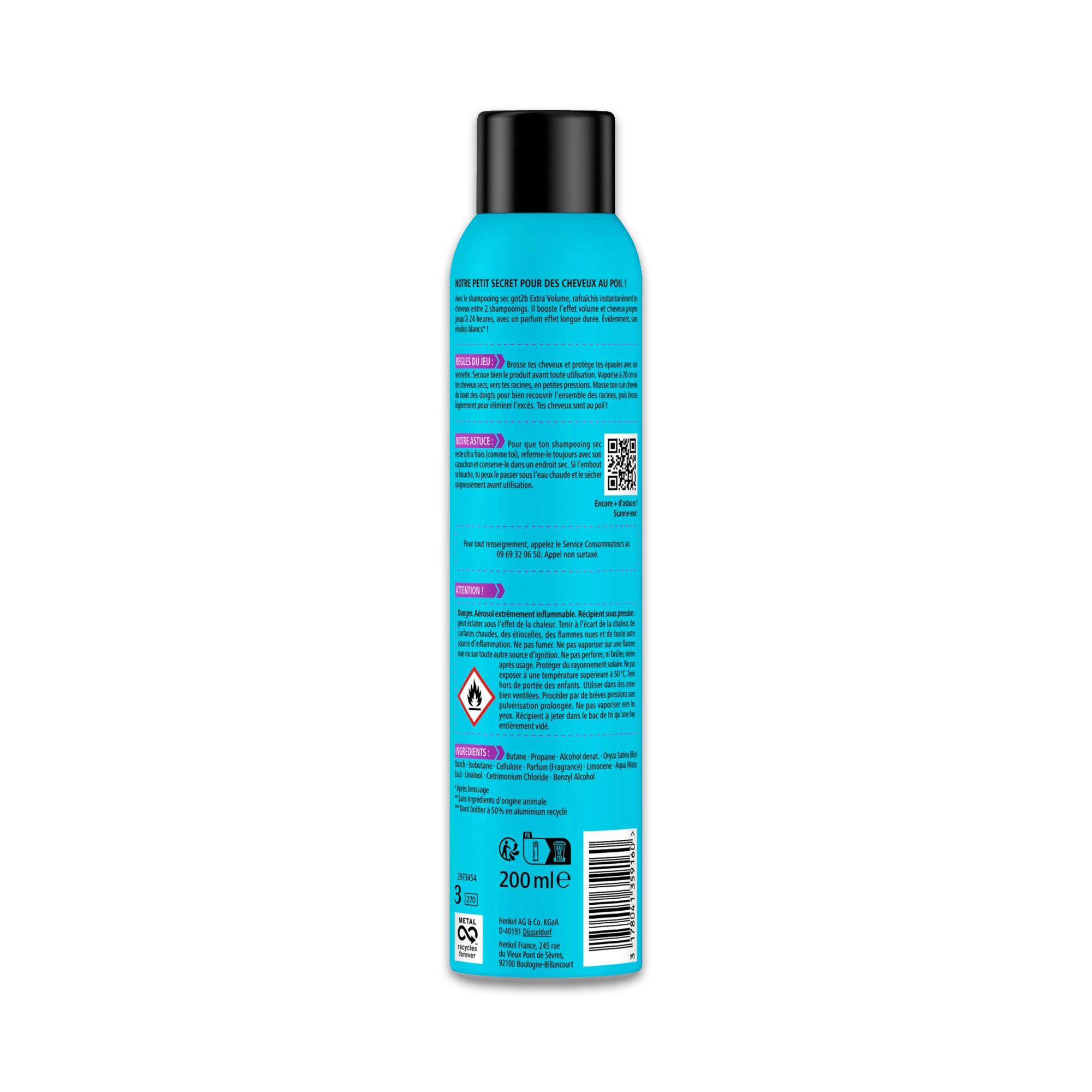 got2b Shampooing Sec Volume Extra – Cheveux Frais & Volume Instantané