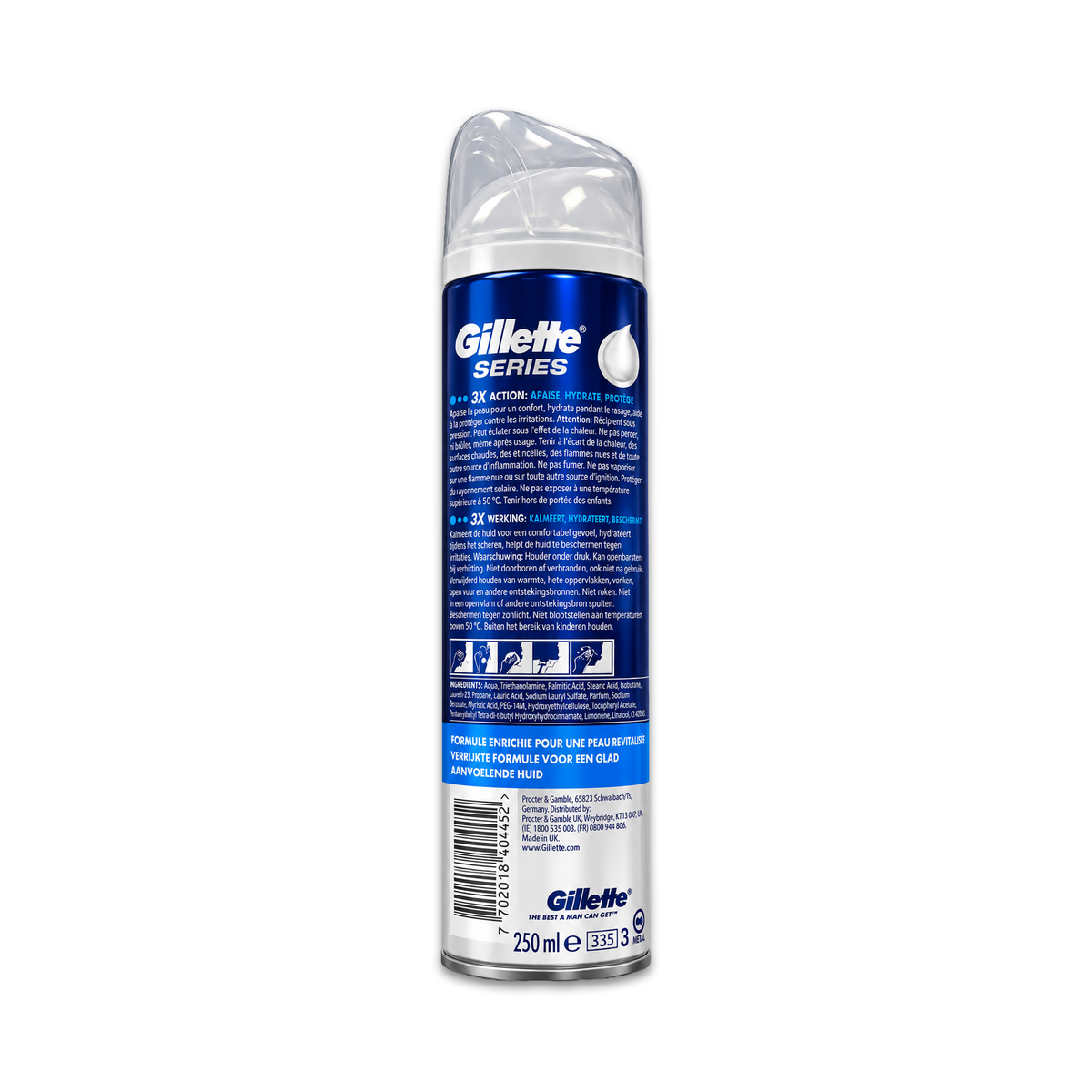 GILLETTE SERIES – SENSITIVE SKIN MOUSSE À RASER (250 ML)