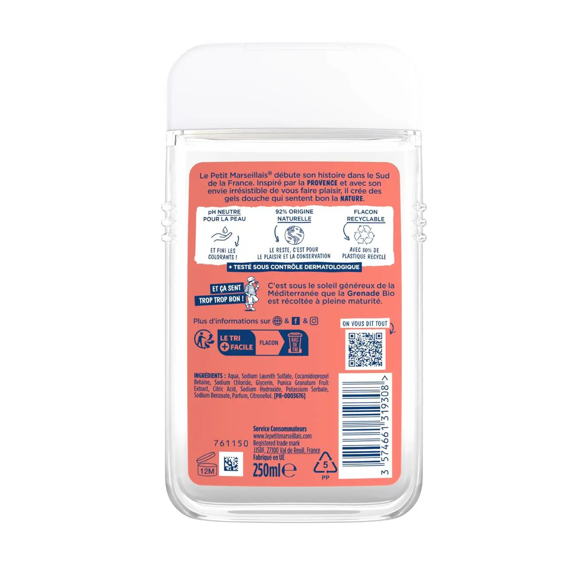 Le Petit Marseillais Gel Douche Extra Doux Grenade BIO – 250ml