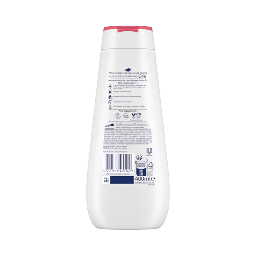 Dove Advanced Care Crème de Douche Soin Vivifiant Parfum Grenade 400ml