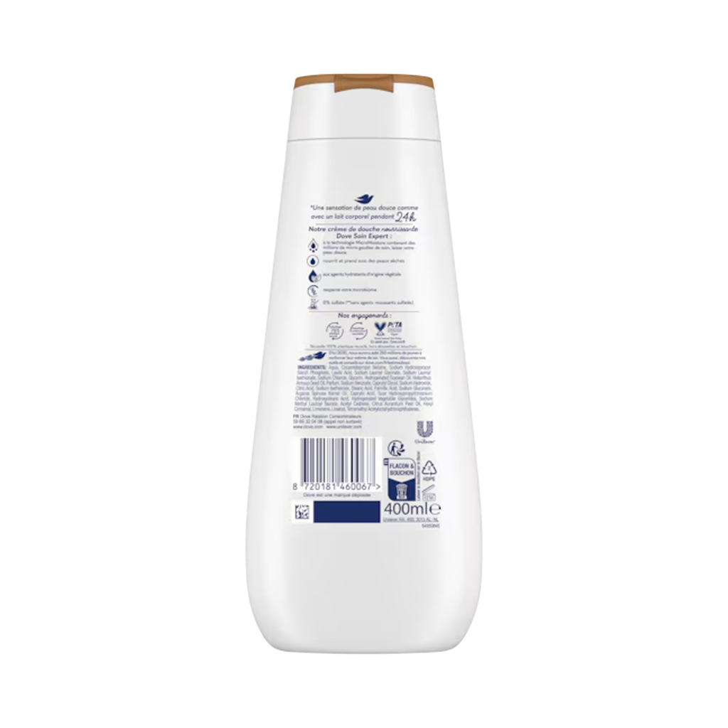 Dove Advanced Care Crème de Douche Surgras Nourrissant Huile d'Argan 400ml