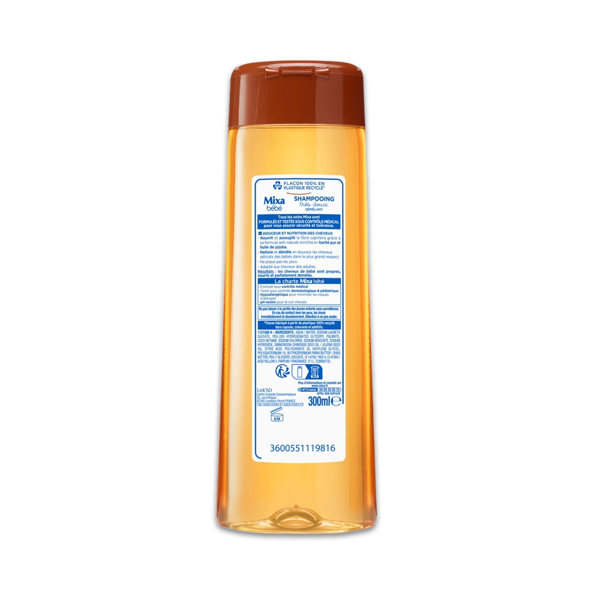 Mixa Shampooing Démêlant Très Doux Karité (300 ml)