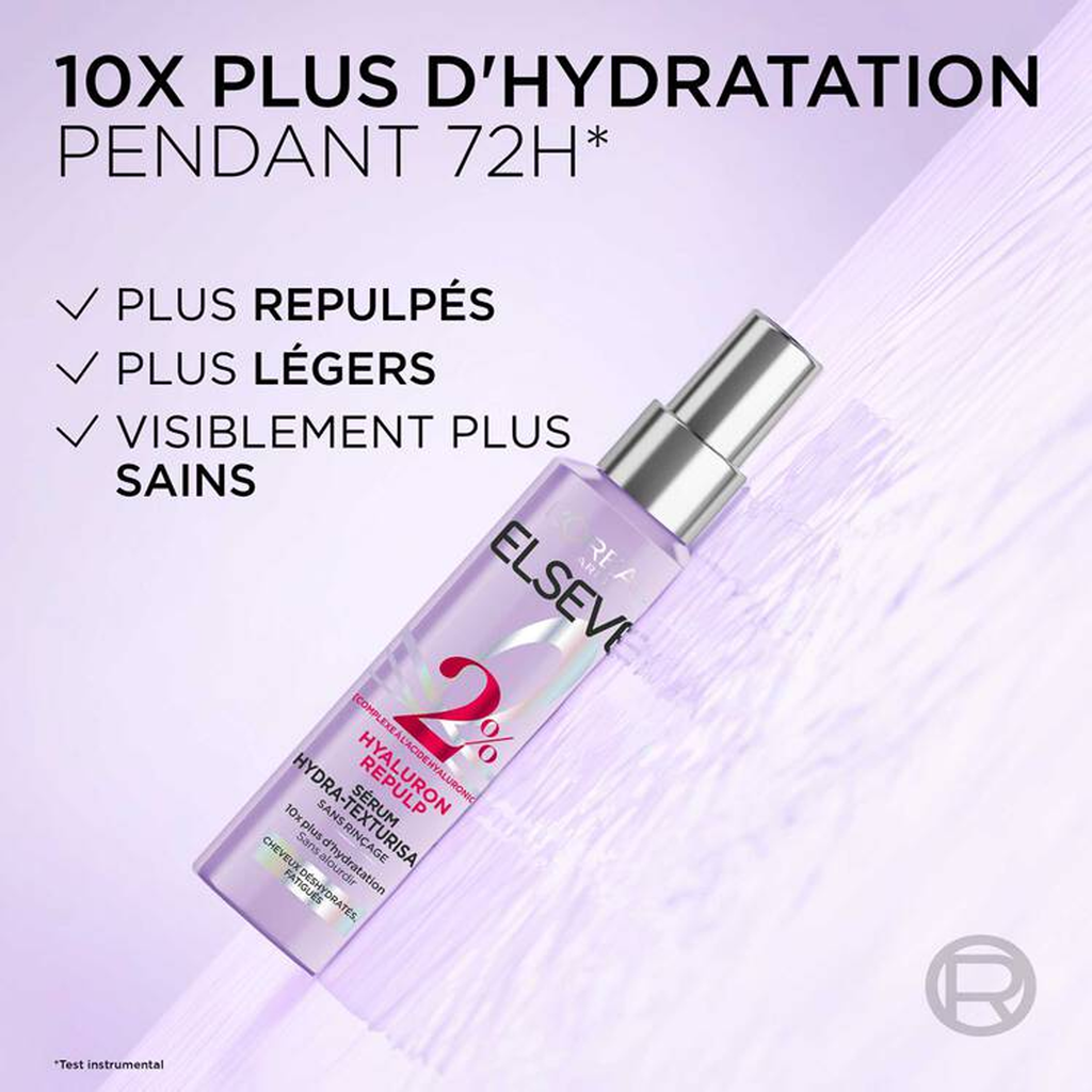 Elsève Hyaluron Repulp Sérum Hydra-Texturisant pour Cheveux Déshydratés