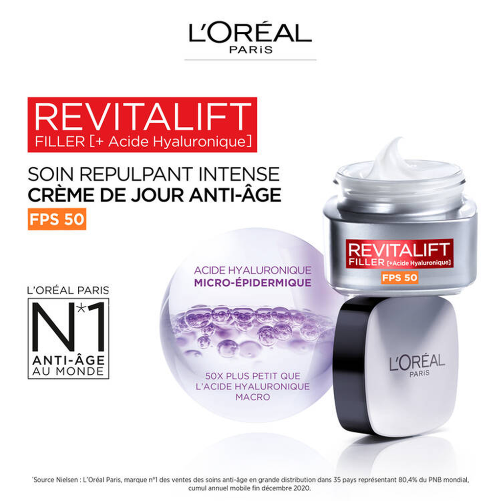 Revitalift Filler Soin Jour Anti-Âge FPS50 By L'Oréal Paris