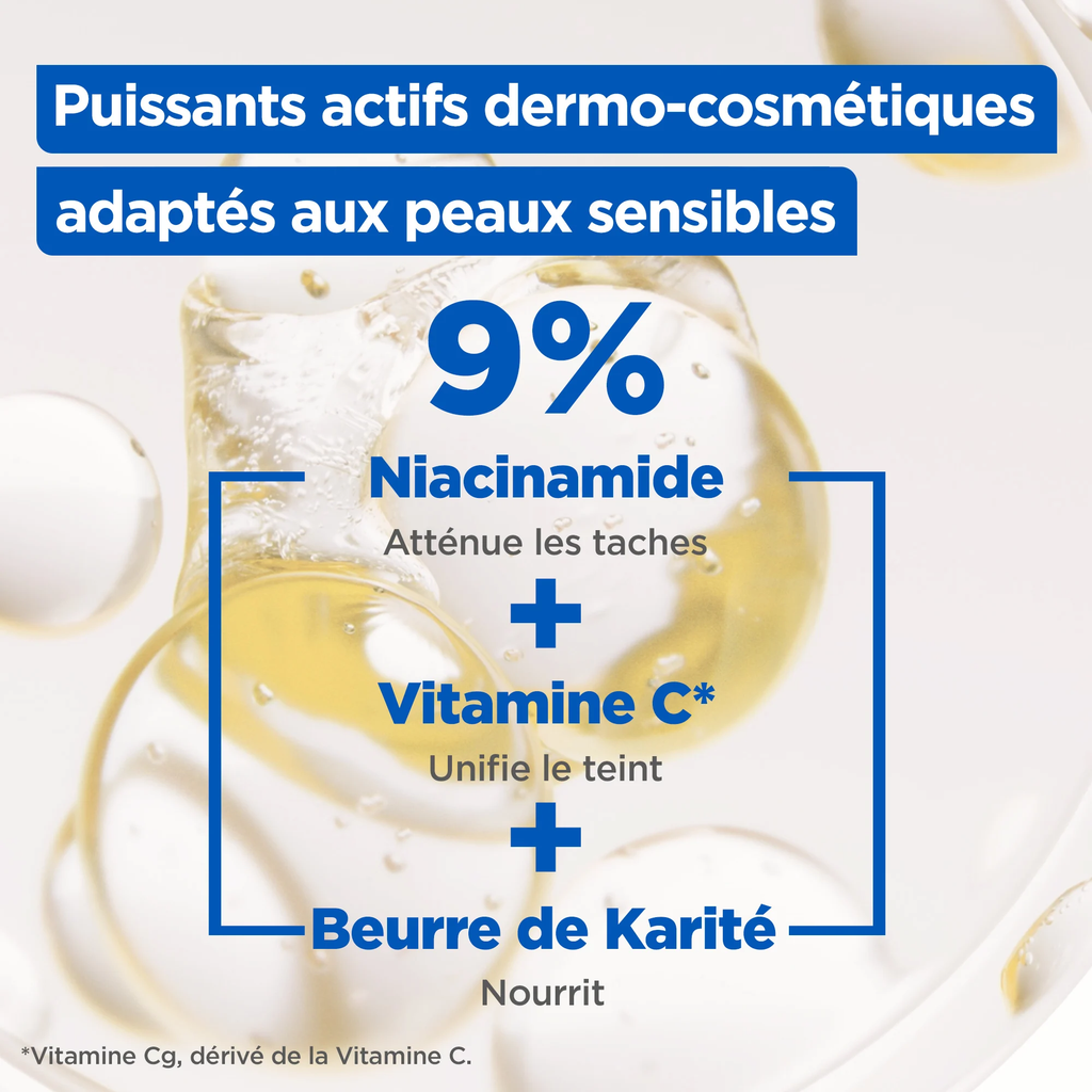 Mixa – Crème Niacinamide Correction Éclat – Visage, Corps & Mains