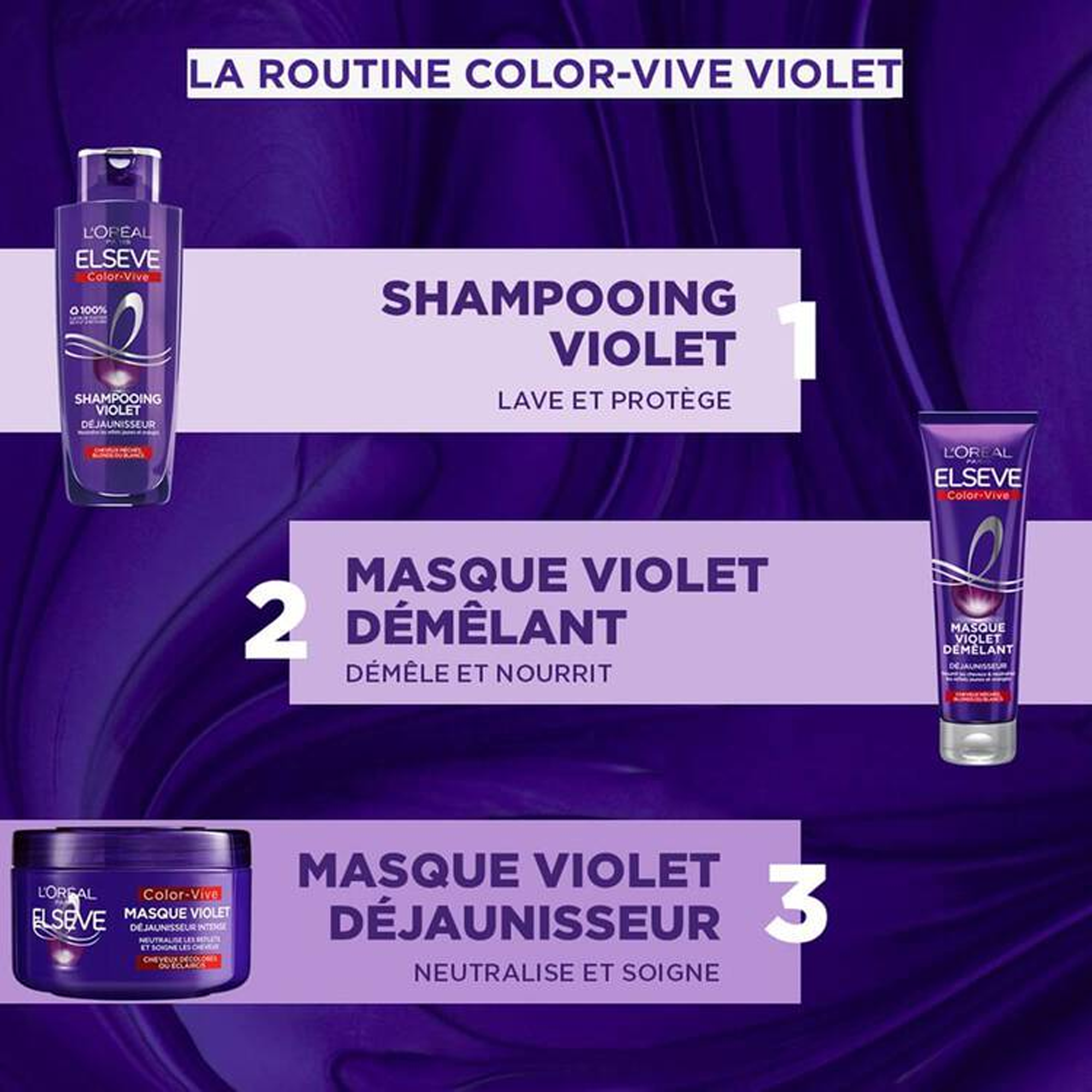 Elseve Masque Violet Démêlant Déjaunisseur