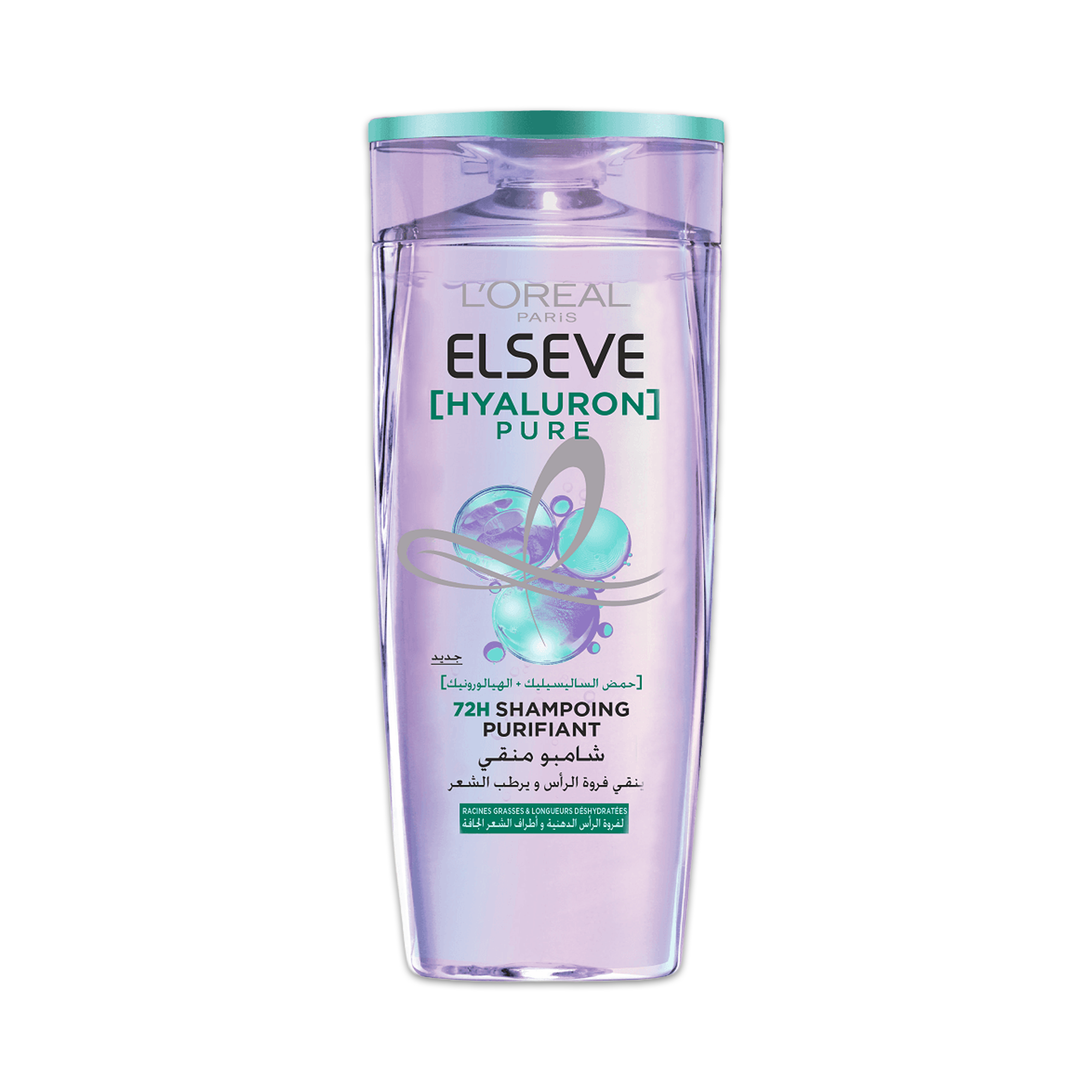 Elseve Hyaluron Pure Shampooing Purifiant enrichi en Acides Salicylique et Hyaluronique 200 ml