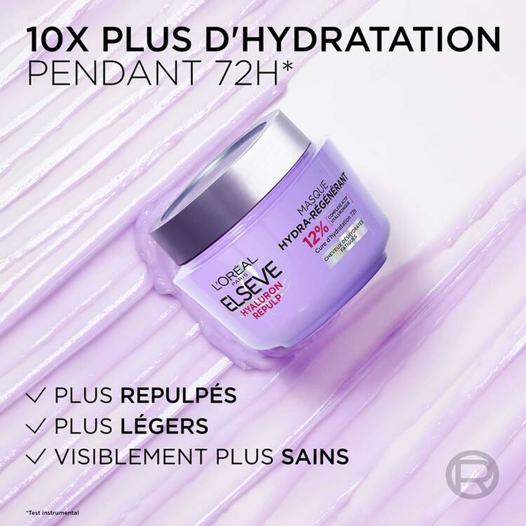 Elseve Hyaluron Repulp Masque Hydra-Régénérant pour Cheveux Déshydratés
