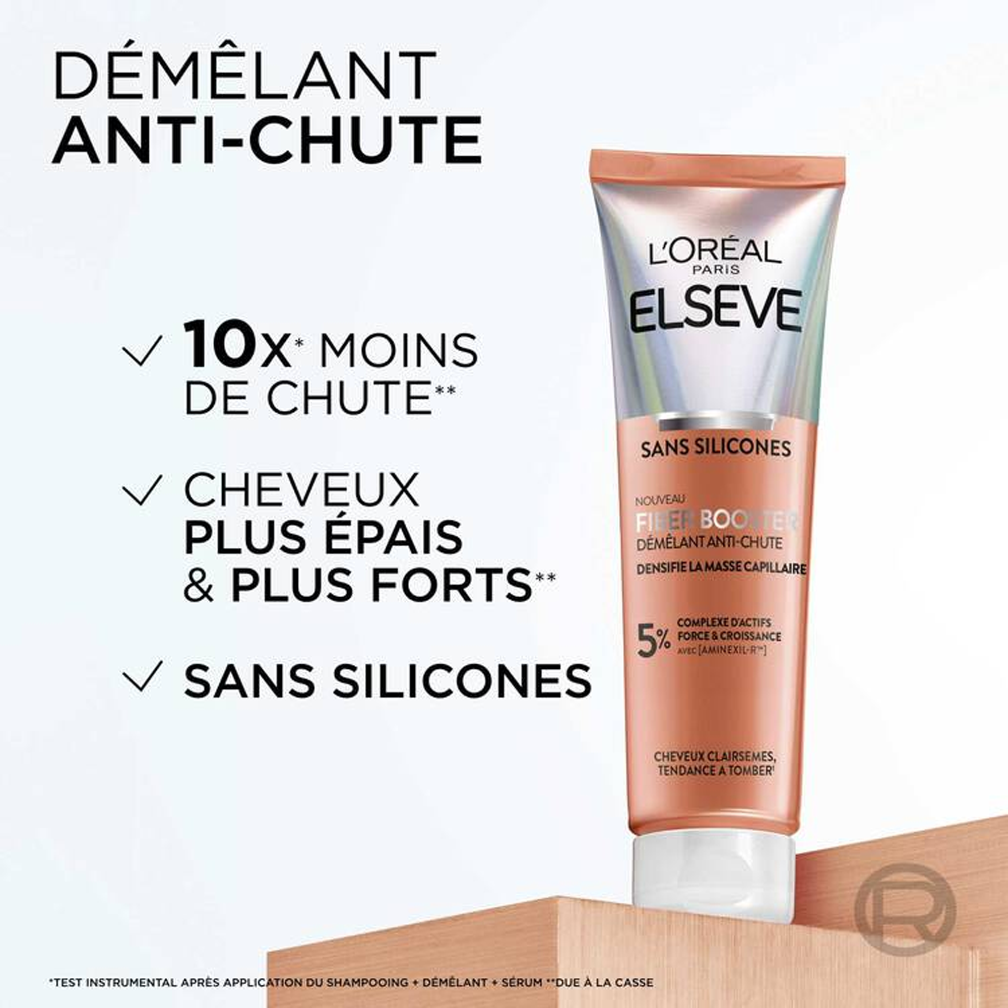 Elseve Fiber Booster Démêlant Sans Silicones Anti-Chute Enrichi en AMINEXIL-R™