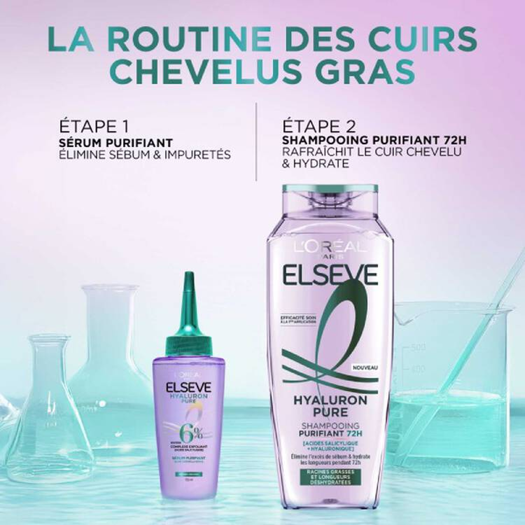 Elseve Hyaluron Pure Sérum Purifiant Cuir Chevelu Gras