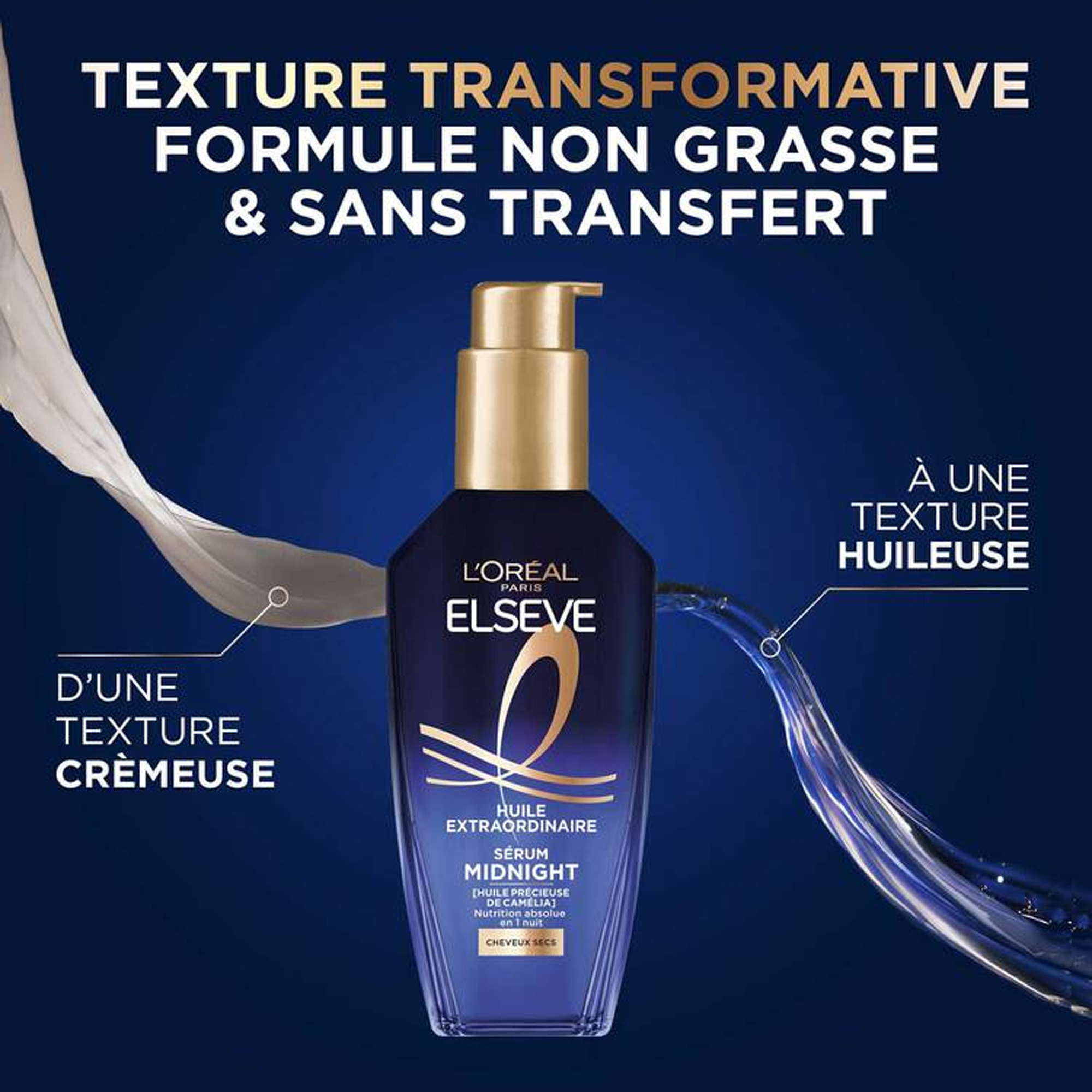 Elseve Huile Extraordinaire Soin Midnight Sérum enrichi en huile précieuse de Camélia